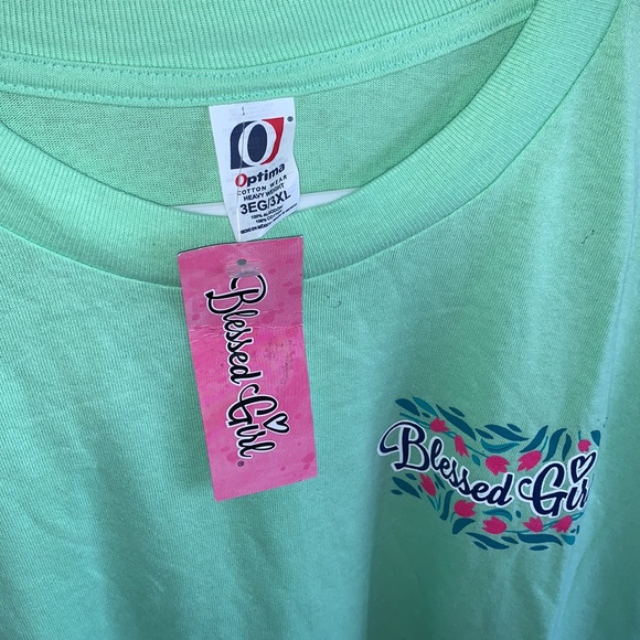 Optima Blessed girl Christian spring/summer graphic tee shirt size 3XL - Picture 5 of 5
